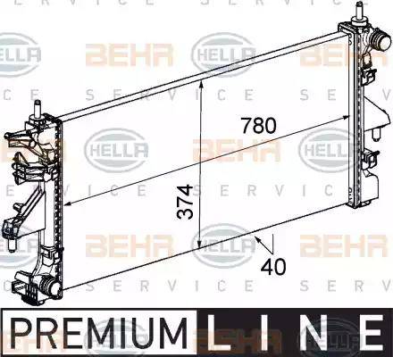 BEHR HELLA Service 8MK 376 745-111 - Radiators, Motora dzesēšanas sistēma ps1.lv