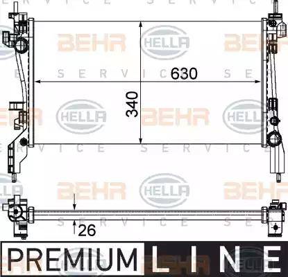 BEHR HELLA Service 8MK 376 754-581 - Radiators, Motora dzesēšanas sistēma ps1.lv