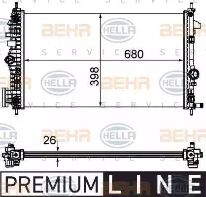 BEHR HELLA Service 8MK 376 754-361 - Radiators, Motora dzesēšanas sistēma ps1.lv