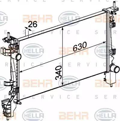 BEHR HELLA Service 8MK 376 754-714 - Radiators, Motora dzesēšanas sistēma ps1.lv