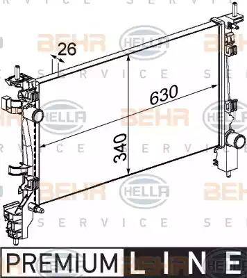 BEHR HELLA Service 8MK 376 754-711 - Radiators, Motora dzesēšanas sistēma ps1.lv