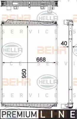 BEHR HELLA Service 8MK 376 755-391 - Radiators, Motora dzesēšanas sistēma ps1.lv