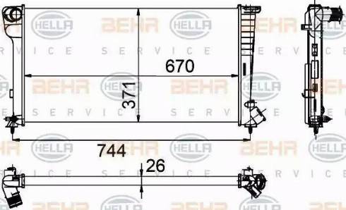 BEHR HELLA Service 8MK 376 755-351 - Radiators, Motora dzesēšanas sistēma ps1.lv