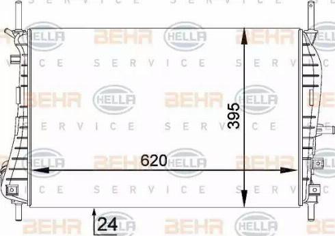 BEHR HELLA Service 8MK 376 755-271 - Radiators, Motora dzesēšanas sistēma ps1.lv