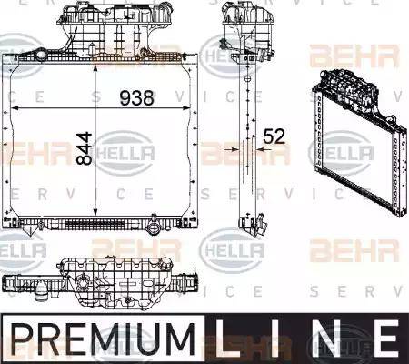 BEHR HELLA Service 8MK 376 756-011 - Radiators, Motora dzesēšanas sistēma ps1.lv