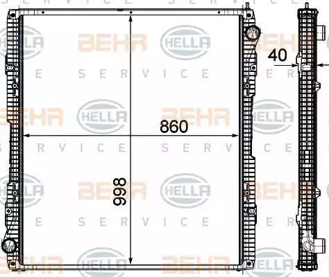 BEHR HELLA Service 8MK 376 756-161 - Radiators, Motora dzesēšanas sistēma ps1.lv