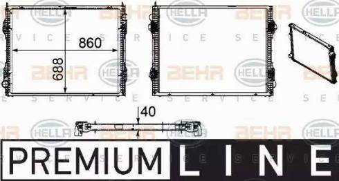 BEHR HELLA Service 8MK 376 756-171 - Radiators, Motora dzesēšanas sistēma ps1.lv