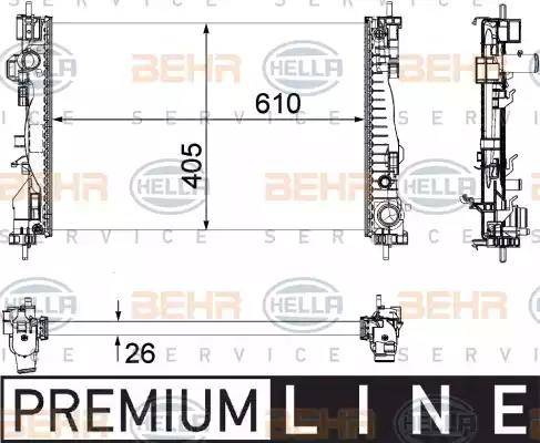 BEHR HELLA Service 8MK 376 756-241 - Radiators, Motora dzesēšanas sistēma ps1.lv