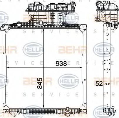 BEHR HELLA Service 8MK 376 750-551 - Radiators, Motora dzesēšanas sistēma ps1.lv