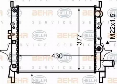 BEHR HELLA Service 8MK 376 750-071 - Radiators, Motora dzesēšanas sistēma ps1.lv