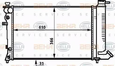 BEHR HELLA Service 8MK 376 750-151 - Radiators, Motora dzesēšanas sistēma ps1.lv