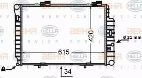 BEHR HELLA Service 8MK 376 769-721 - Radiators, Motora dzesēšanas sistēma ps1.lv