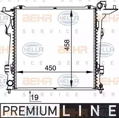 BEHR HELLA Service 8MK 376 764-471 - Radiators, Motora dzesēšanas sistēma ps1.lv