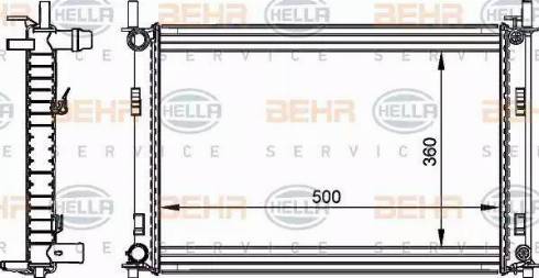 BEHR HELLA Service 8MK 376 764-301 - Radiators, Motora dzesēšanas sistēma ps1.lv