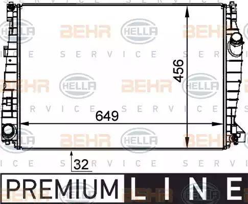 BEHR HELLA Service 8MK 376 764-331 - Radiators, Motora dzesēšanas sistēma ps1.lv