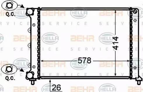 BEHR HELLA Service 8MK 376 766-081 - Radiators, Motora dzesēšanas sistēma ps1.lv