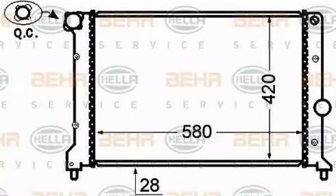 BEHR HELLA Service 8MK 376 766-114 - Radiators, Motora dzesēšanas sistēma ps1.lv