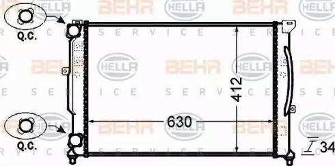 BEHR HELLA Service 8MK 376 766-354 - Radiators, Motora dzesēšanas sistēma ps1.lv