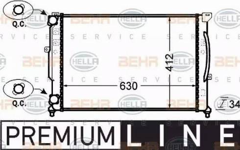 BEHR HELLA Service 8MK 376 766-351 - Radiators, Motora dzesēšanas sistēma ps1.lv