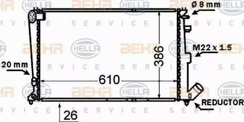 BEHR HELLA Service 8MK 376 766-721 - Radiators, Motora dzesēšanas sistēma ps1.lv