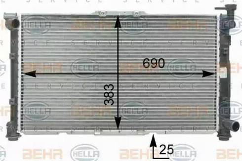 BEHR HELLA Service 8MK 376 763-461 - Radiators, Motora dzesēšanas sistēma ps1.lv