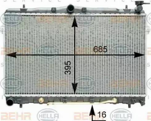 BEHR HELLA Service 8MK 376 762-091 - Radiators, Motora dzesēšanas sistēma ps1.lv