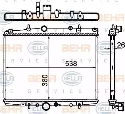 BEHR HELLA Service 8MK 376 767-061 - Radiators, Motora dzesēšanas sistēma ps1.lv