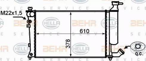 BEHR HELLA Service 8MK 376 767-021 - Radiators, Motora dzesēšanas sistēma ps1.lv