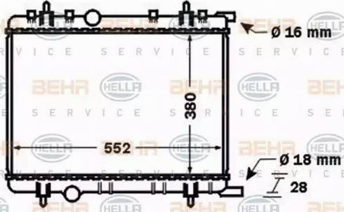 BEHR HELLA Service 8MK 376 767-071 - Radiators, Motora dzesēšanas sistēma ps1.lv