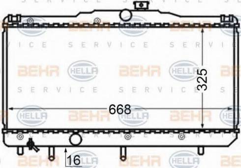 BEHR HELLA Service 8MK 376 704-554 - Radiators, Motora dzesēšanas sistēma ps1.lv