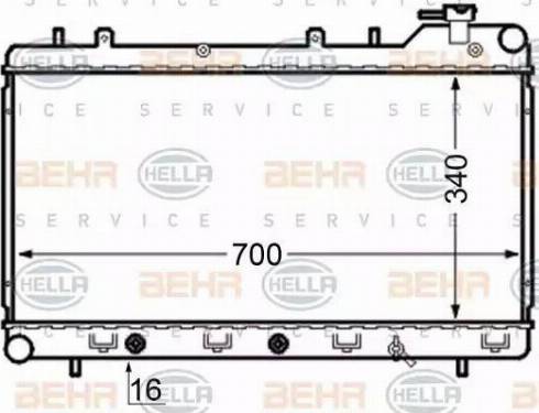 BEHR HELLA Service 8MK 376 704-561 - Radiators, Motora dzesēšanas sistēma ps1.lv