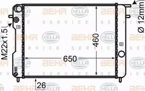 BEHR HELLA Service 8MK 376 704-751 - Radiators, Motora dzesēšanas sistēma ps1.lv