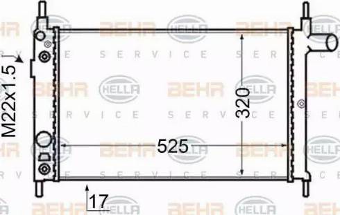 BEHR HELLA Service 8MK 376 704-771 - Radiators, Motora dzesēšanas sistēma ps1.lv