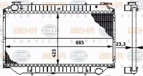 BEHR HELLA Service 8MK 376 706-441 - Radiators, Motora dzesēšanas sistēma ps1.lv