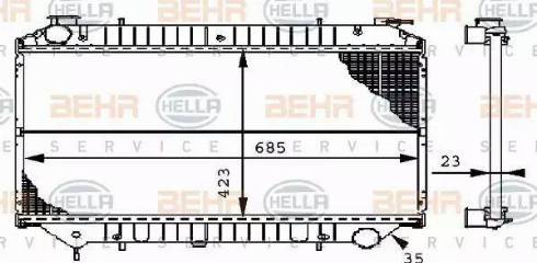 BEHR HELLA Service 8MK 376 706-421 - Radiators, Motora dzesēšanas sistēma ps1.lv