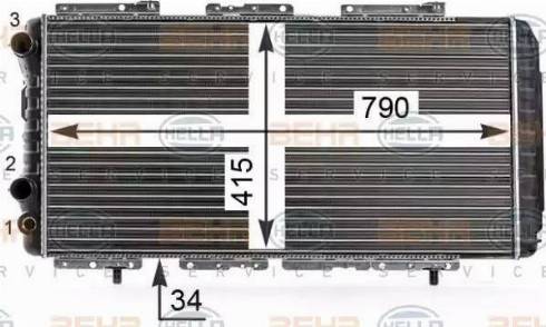 BEHR HELLA Service 8MK 376 700-564 - Radiators, Motora dzesēšanas sistēma ps1.lv