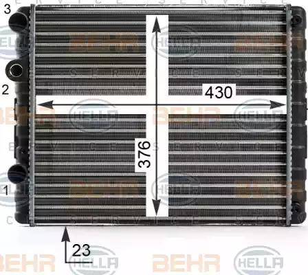 BEHR HELLA Service 8MK 376 700-694 - Radiators, Motora dzesēšanas sistēma ps1.lv