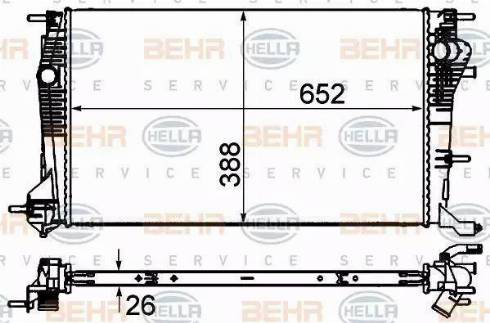 BEHR HELLA Service 8MK 376 700-394 - Radiators, Motora dzesēšanas sistēma ps1.lv