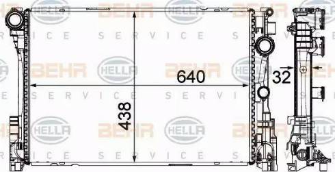 BEHR HELLA Service 8MK 376 701-411 - Radiators, Motora dzesēšanas sistēma ps1.lv