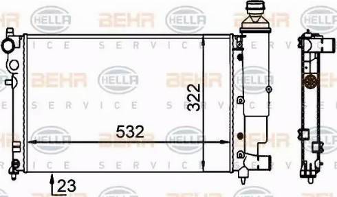 BEHR HELLA Service 8MK 376 701-694 - Radiators, Motora dzesēšanas sistēma ps1.lv