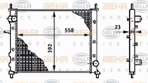 BEHR HELLA Service 8MK 376 708-501 - Radiators, Motora dzesēšanas sistēma ps1.lv