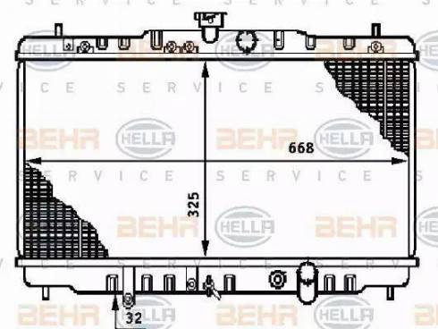 BEHR HELLA Service 8MK 376 708-571 - Radiators, Motora dzesēšanas sistēma ps1.lv