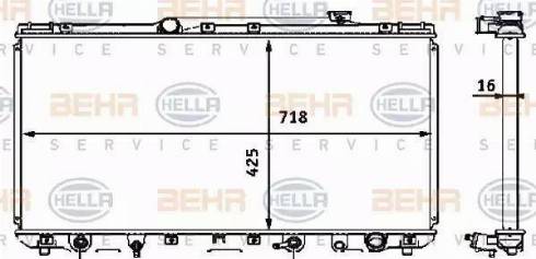 BEHR HELLA Service 8MK 376 708-361 - Radiators, Motora dzesēšanas sistēma ps1.lv