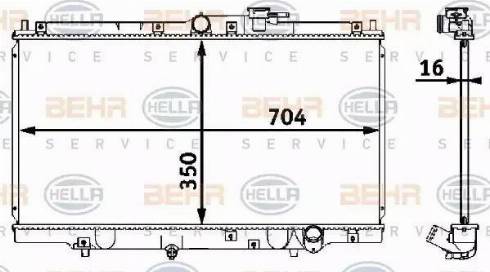 BEHR HELLA Service 8MK 376 708-261 - Radiators, Motora dzesēšanas sistēma ps1.lv