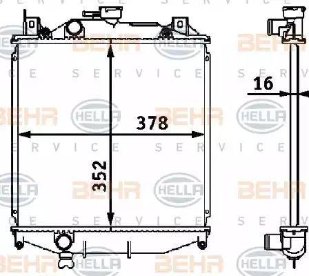 BEHR HELLA Service 8MK 376 708-201 - Radiators, Motora dzesēšanas sistēma ps1.lv