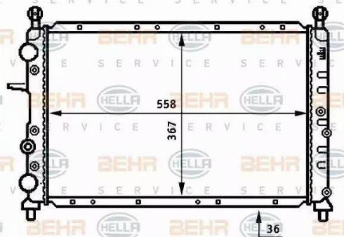 BEHR HELLA Service 8MK 376 707-001 - Radiators, Motora dzesēšanas sistēma ps1.lv