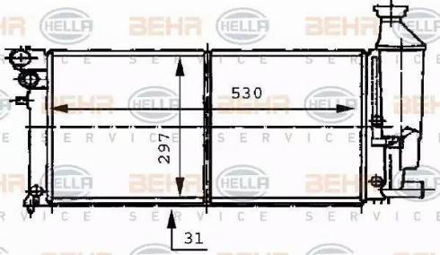 BEHR HELLA Service 8MK 376 707-081 - Radiators, Motora dzesēšanas sistēma ps1.lv