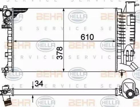 BEHR HELLA Service 8MK 376 707-021 - Radiators, Motora dzesēšanas sistēma ps1.lv