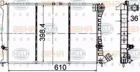 BEHR HELLA Service 8MK 376 707-171 - Radiators, Motora dzesēšanas sistēma ps1.lv