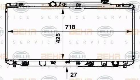 BEHR HELLA Service 8MK 376 707-391 - Radiators, Motora dzesēšanas sistēma ps1.lv